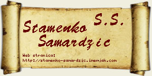 Stamenko Samardžić vizit kartica